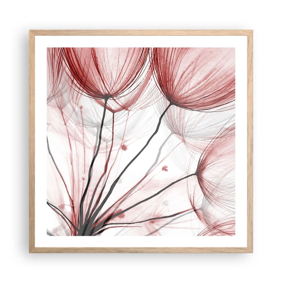 Poster in cornice rovere chiaro - Prima del decollo - 60x60 cm