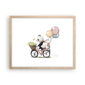Poster in cornice rovere chiaro - Giorno felice - 50x40 cm