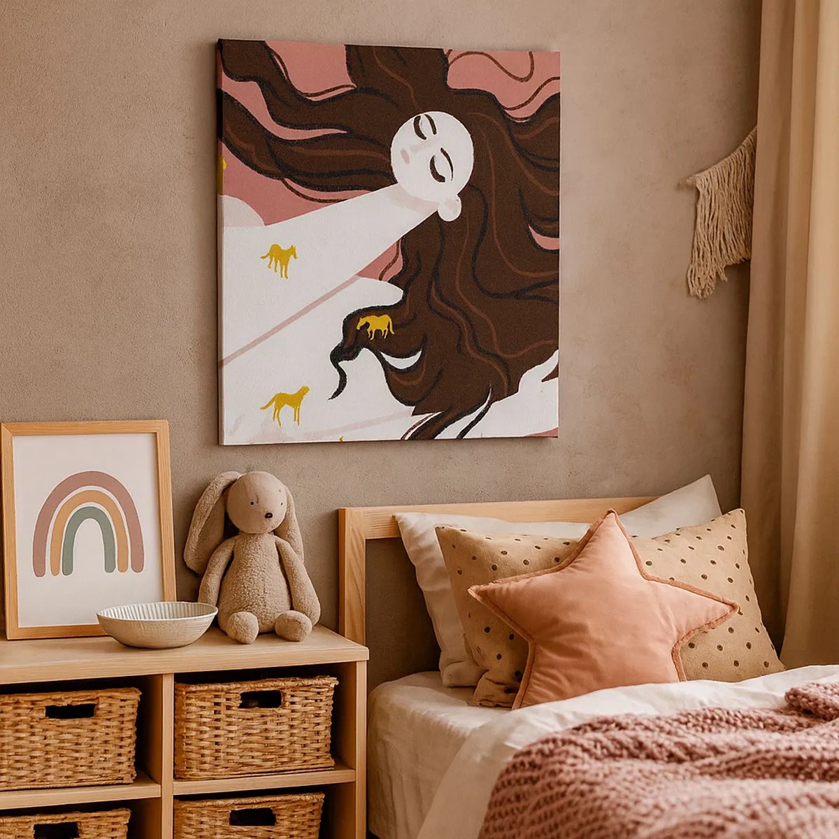 Quadro su tela - Stampe su Tela - Il sogno del cavallo d'oro - 30x30 cm