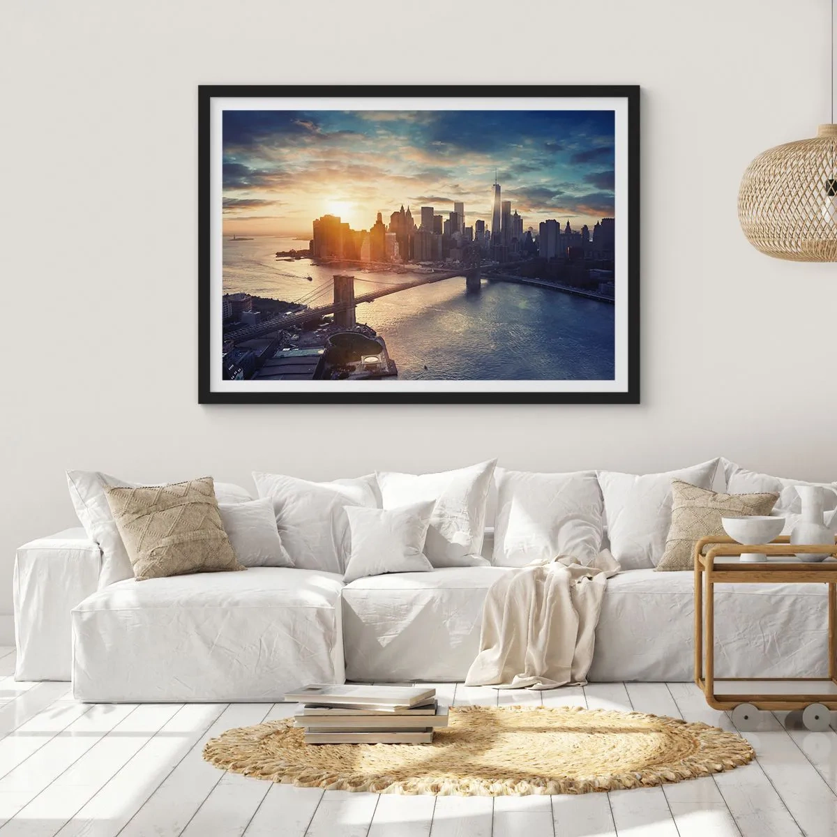 Poster in cornice nera - Il monumento alla cultura dell'occidente - 91x61 cm