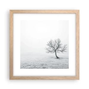 Poster in cornice rovere chiaro - Contro il nulla - 30x30 cm