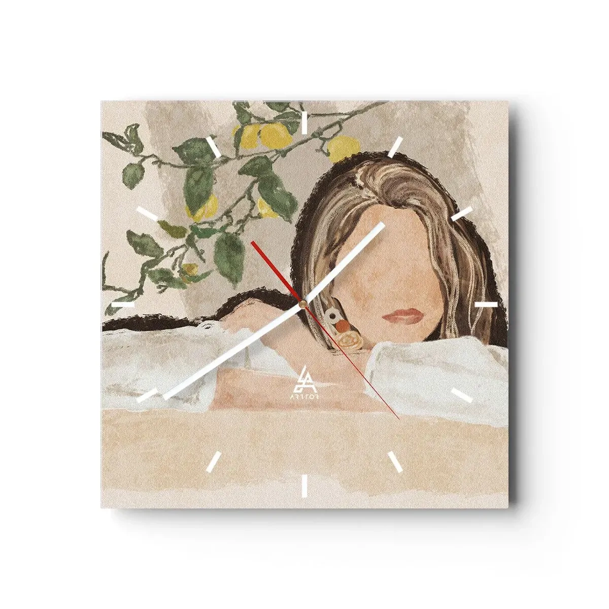 Orologio da parete - Orologio in Vetro - Bellezza del sud - 40x40 cm