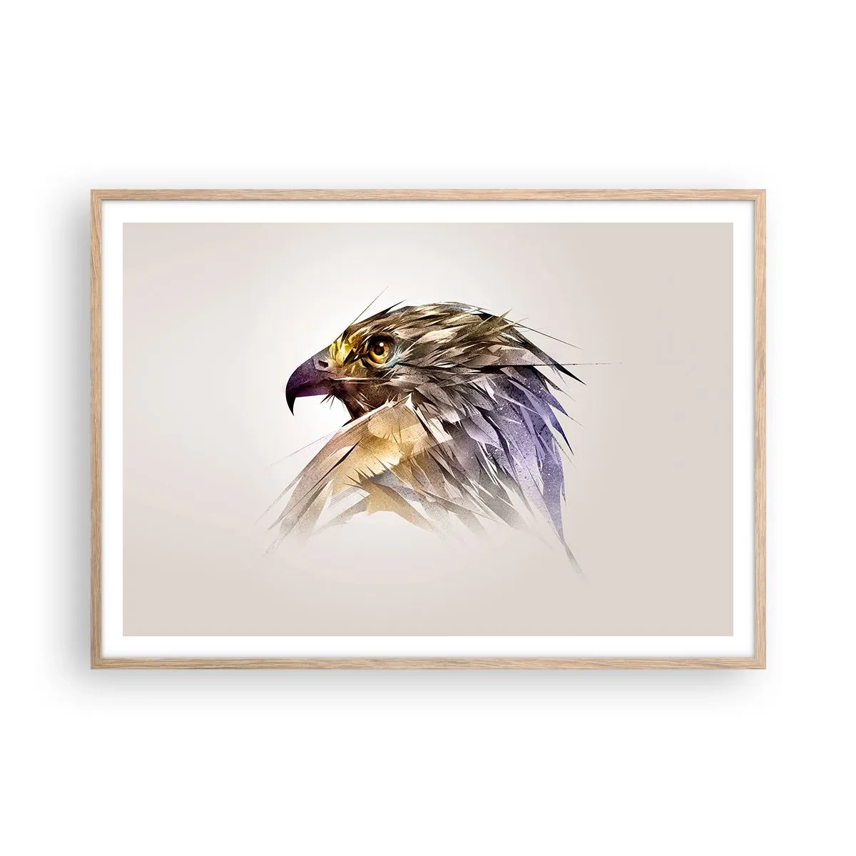 Poster in cornice rovere chiaro - Ritratto di guerriero - 100x70 cm