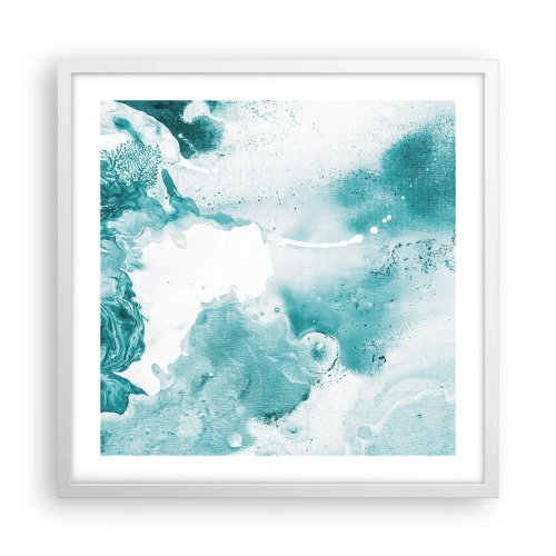 Poster in cornice bianca - Palude blu - 50x50 cm