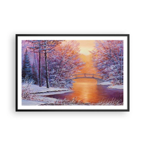 Poster in cornice nera - Incontriamoci qui - 91x61 cm