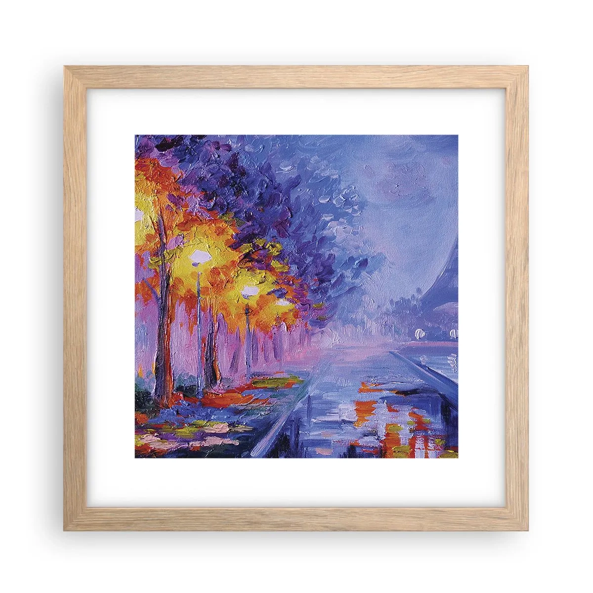 Poster in cornice rovere chiaro - Passeggiata da sogno - 30x30 cm