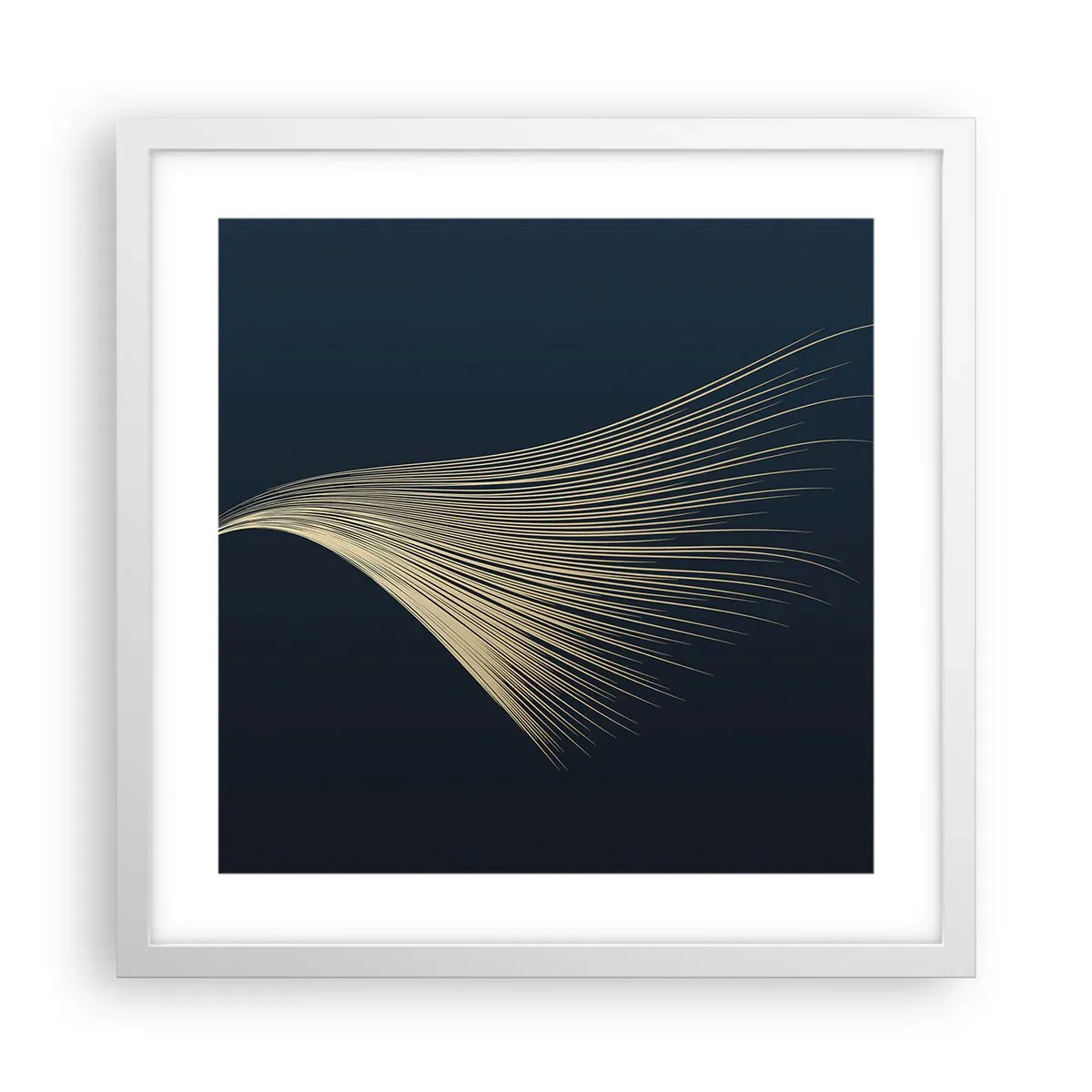 Poster in cornice bianca - Come un capello d'angelo - 40x40 cm