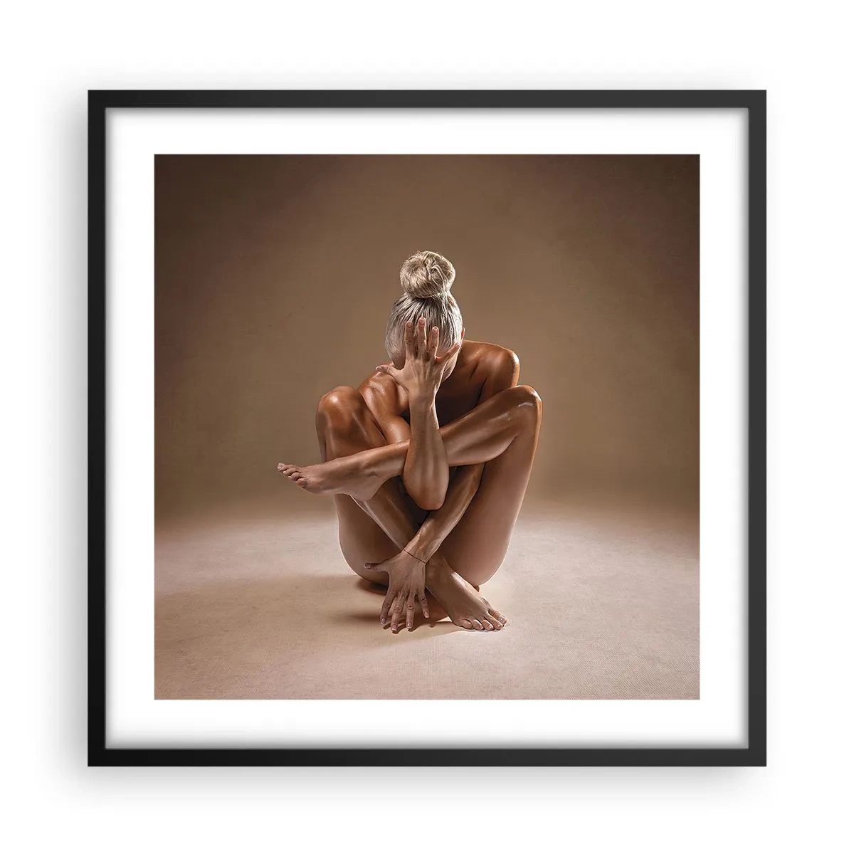 Poster in cornice nera - Unità di corpo e anima - 50x50 cm