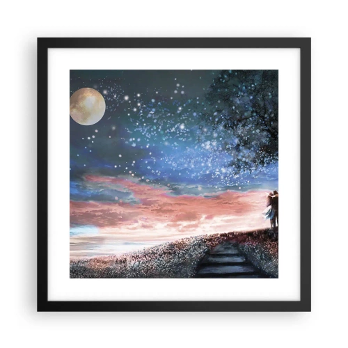Poster in cornice nera - Lo spettacolo delle stelle - 40x40 cm