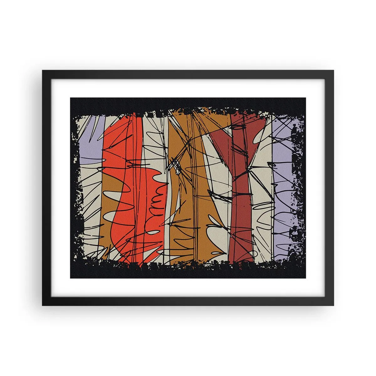 Poster in cornice nera - Composizione spontanea - 50x40 cm