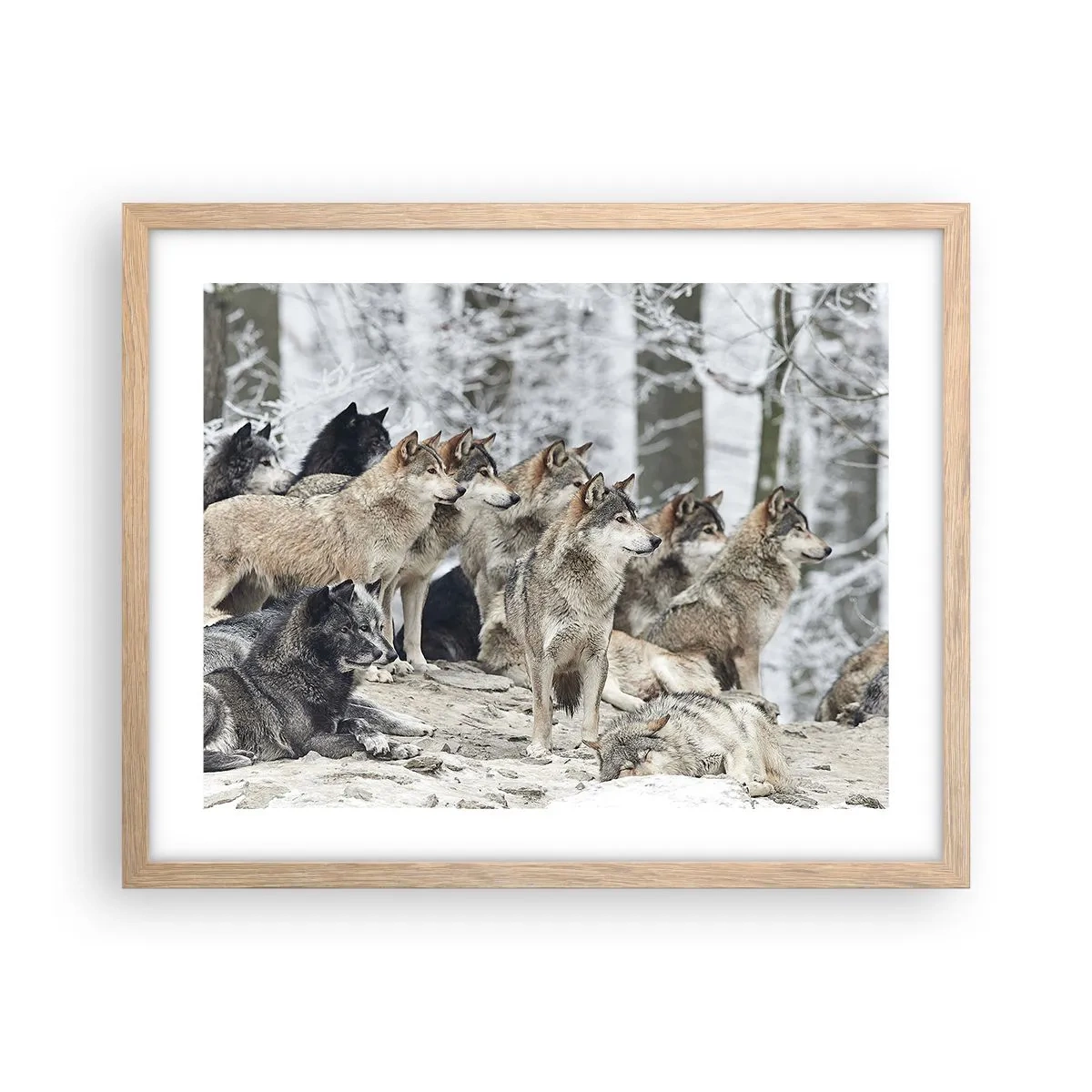 Poster in cornice rovere chiaro - Famiglia e amici - 50x40 cm