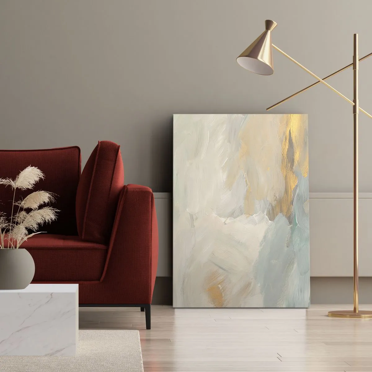 Quadro su tela - Stampe su Tela - Astrazione: il paese della mitezza - 45x80 cm