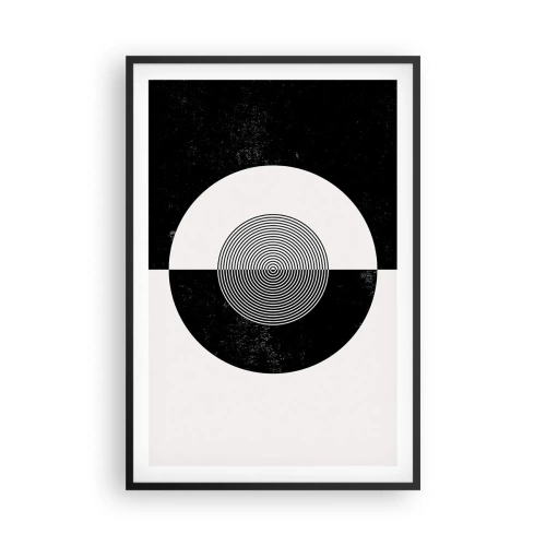 Poster in cornice nera - Armonia in bianco e nero - 61x91 cm