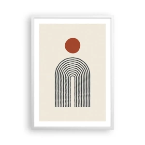 Poster in cornice bianca - Magnetismo di forme e colori - 50x70 cm