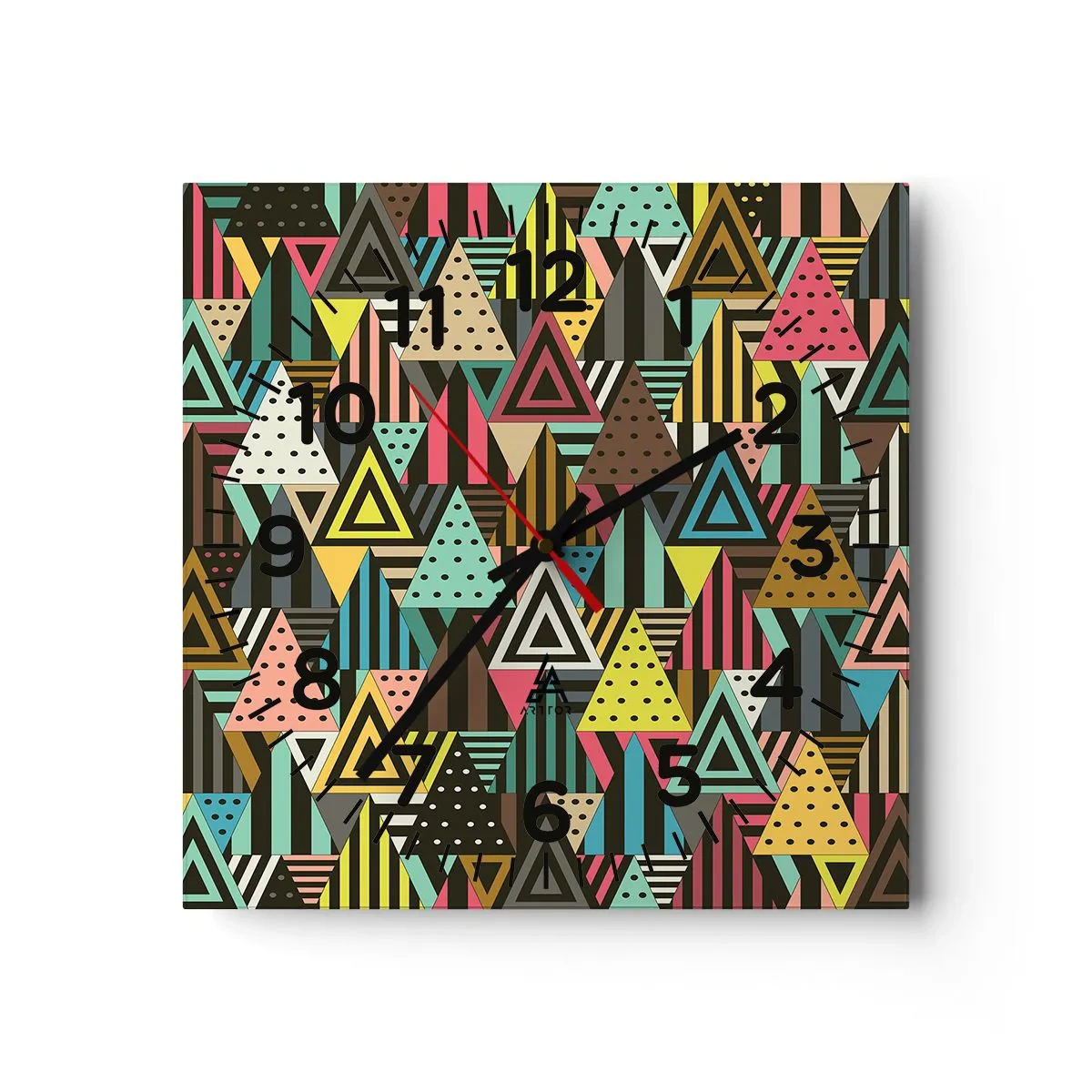 Orologio da parete - Orologio in Vetro - Al ritmo di tre - 30x30 cm