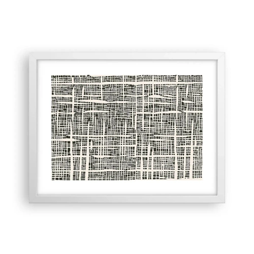 Poster in cornice bianca - Composizione tessuta - 40x30 cm