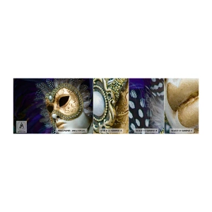 Campione di Fotomurale Premium Canvas - Ritratto di Venezia in oro - Cappuccio, Pezzo, Venezia - 100x30 cm