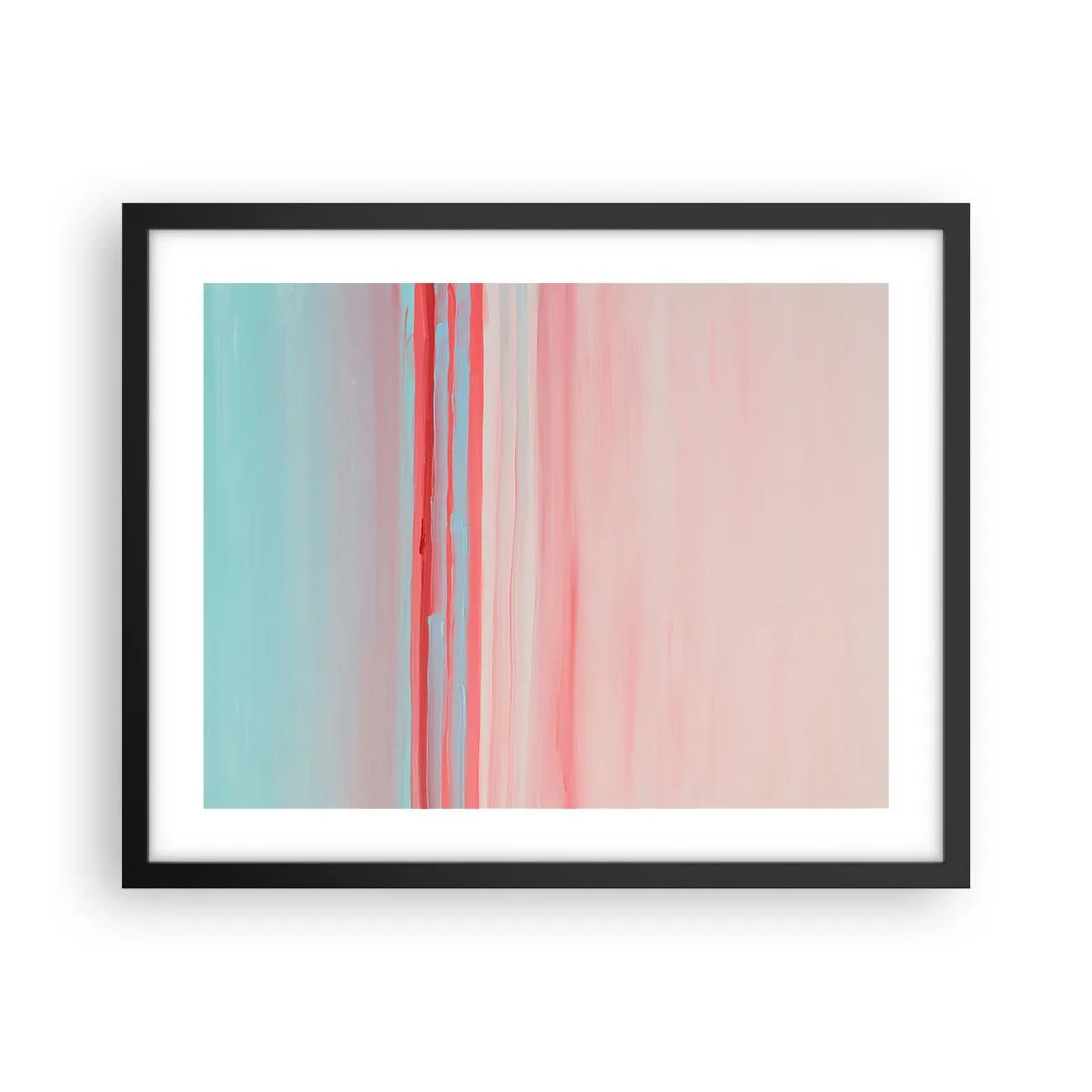 Poster in cornice nera - Astrazione all'alba - 50x40 cm