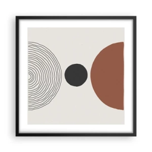 Poster in cornice nera - Al centro dell'attenzione - 50x50 cm