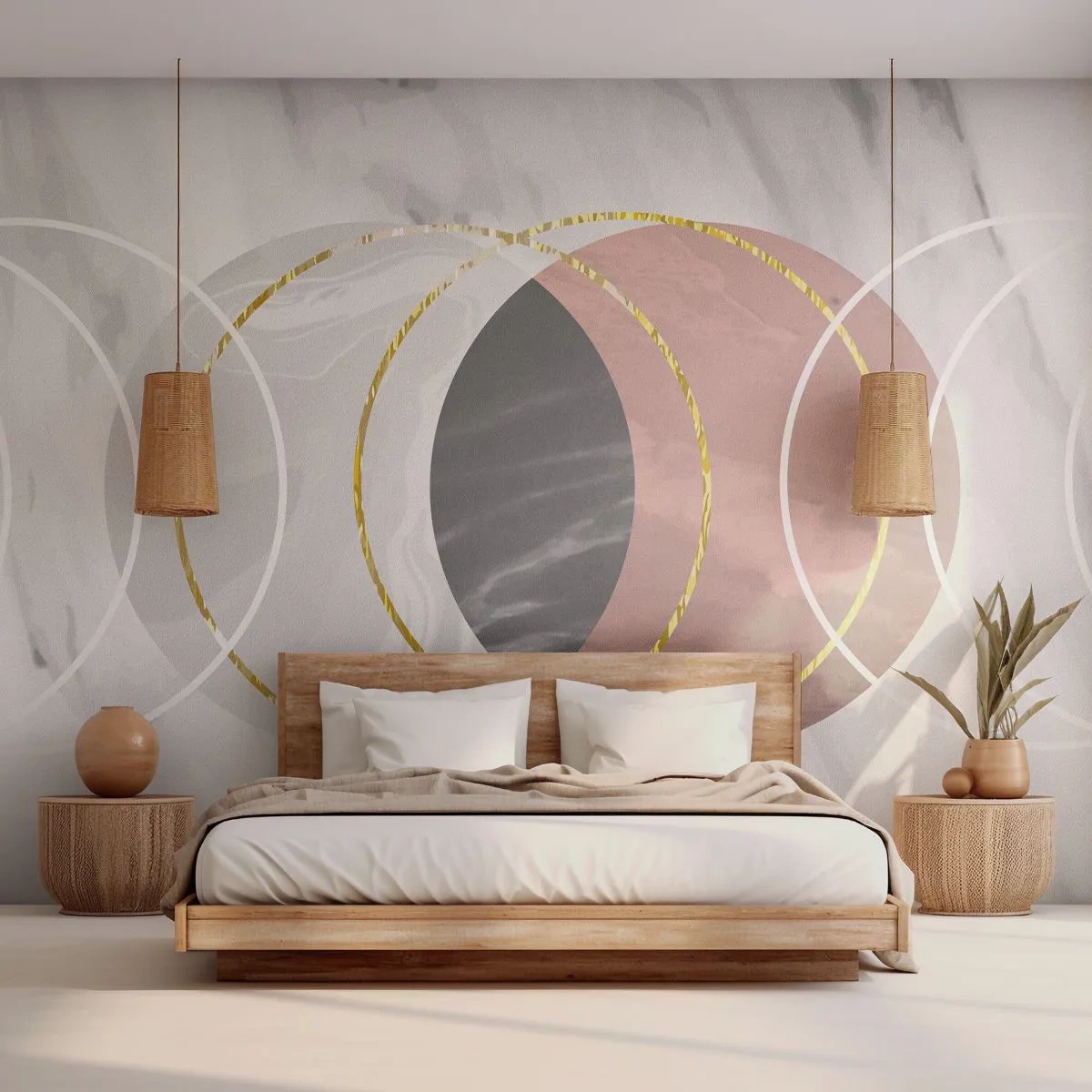 Fotomurali Premium Sand - La musica delle sfere - Astrazione, Pezzo, Quartieri - 150x105 cm