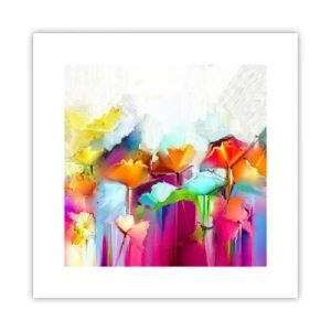 Poster - L'arcobaleno è fiorito - 30x30 cm