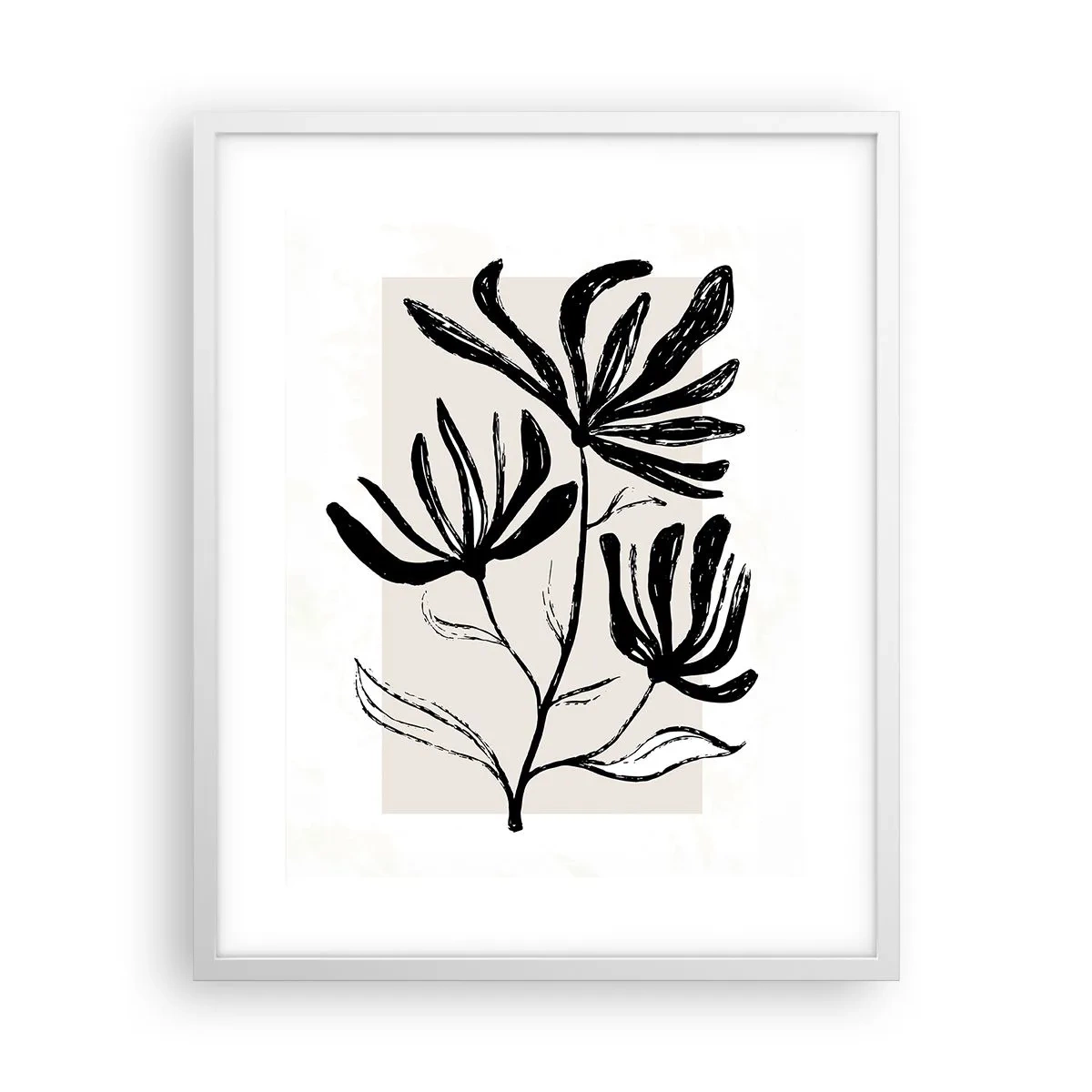 Poster in cornice bianca - Uno schizzo per l'erbario - 40x50 cm