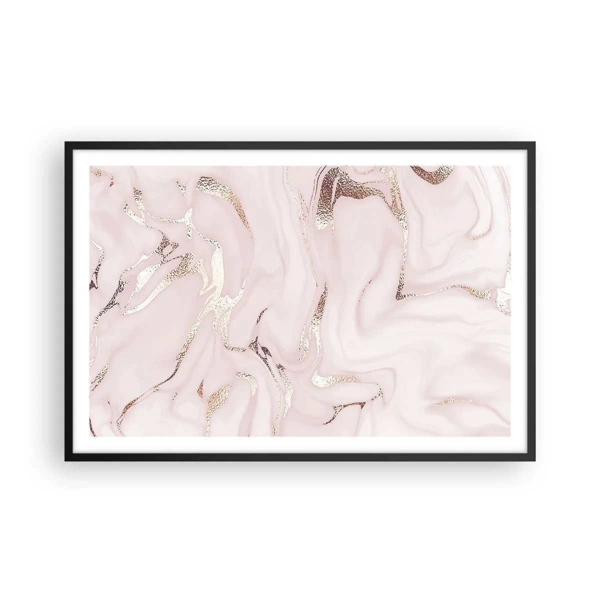 Poster in cornice nera - Nella follia rosa - 91x61 cm