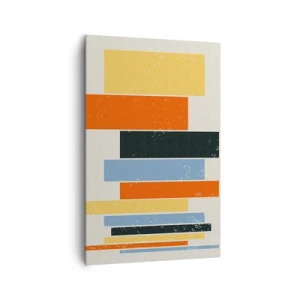 Quadro su tela - Stampe su Tela - Rettangoli colorati in una disposizione moderna - 80x120cm - Notazione musicale - Decorazione murale moderna per soggiorno e camera da letto ARTTOR