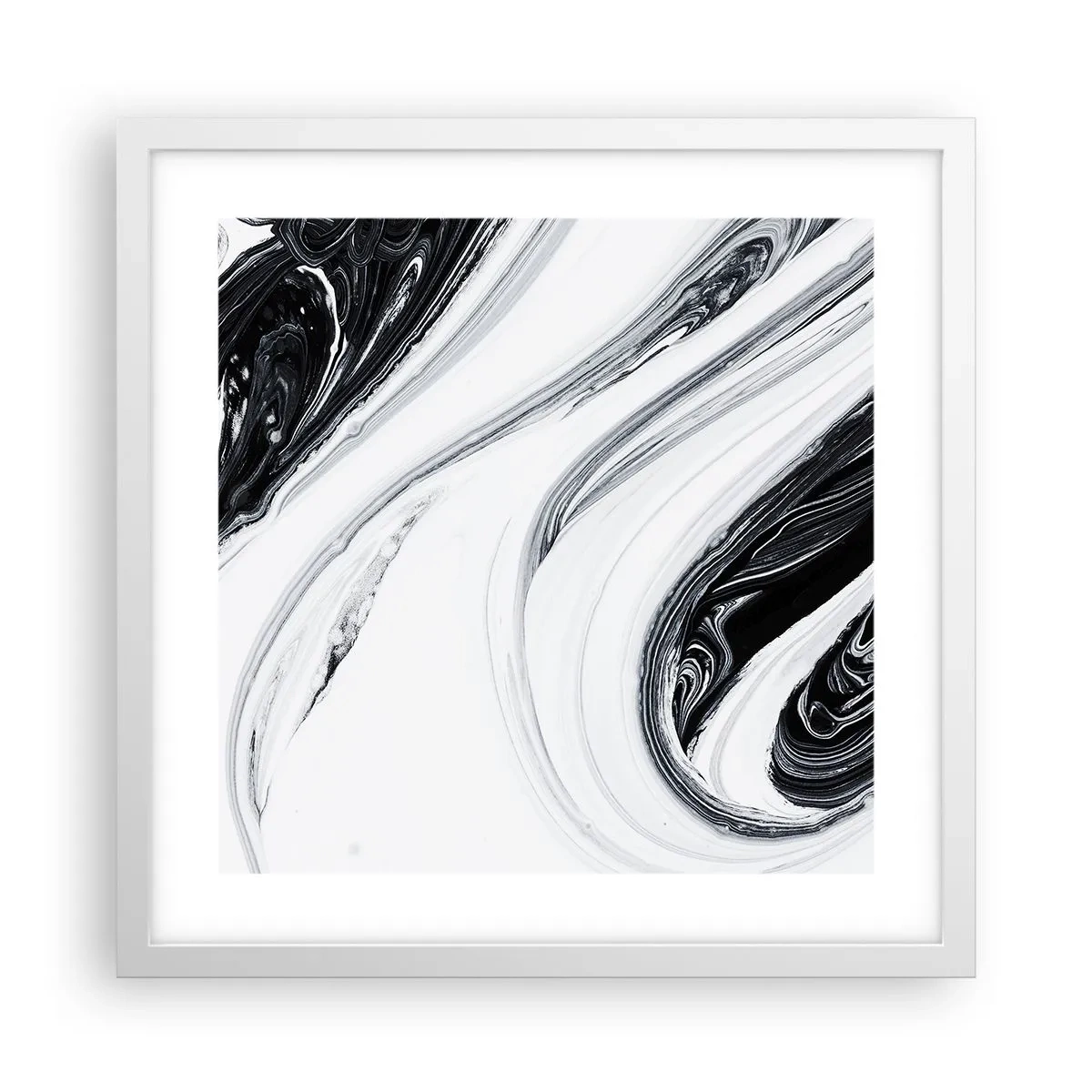 Poster in cornice bianca - L'unione degli opposti - 40x40 cm