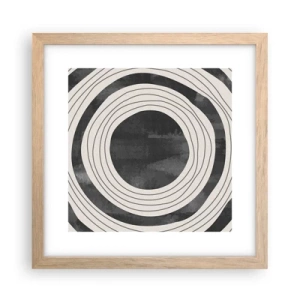 Poster in cornice rovere chiaro - Proprio al centro - 30x30 cm