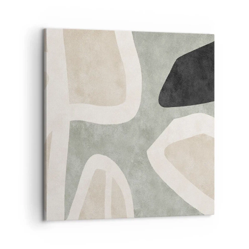 Quadro su tela - Stampe su Tela - Composizione con motivi in nero - 60x60 cm