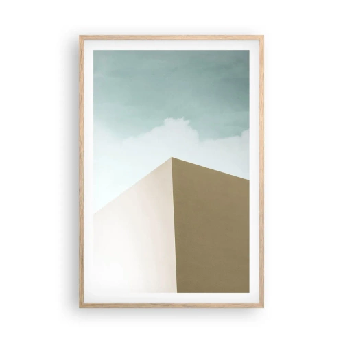 Poster in cornice rovere chiaro - Geometria di un'estate assolata - 61x91 cm