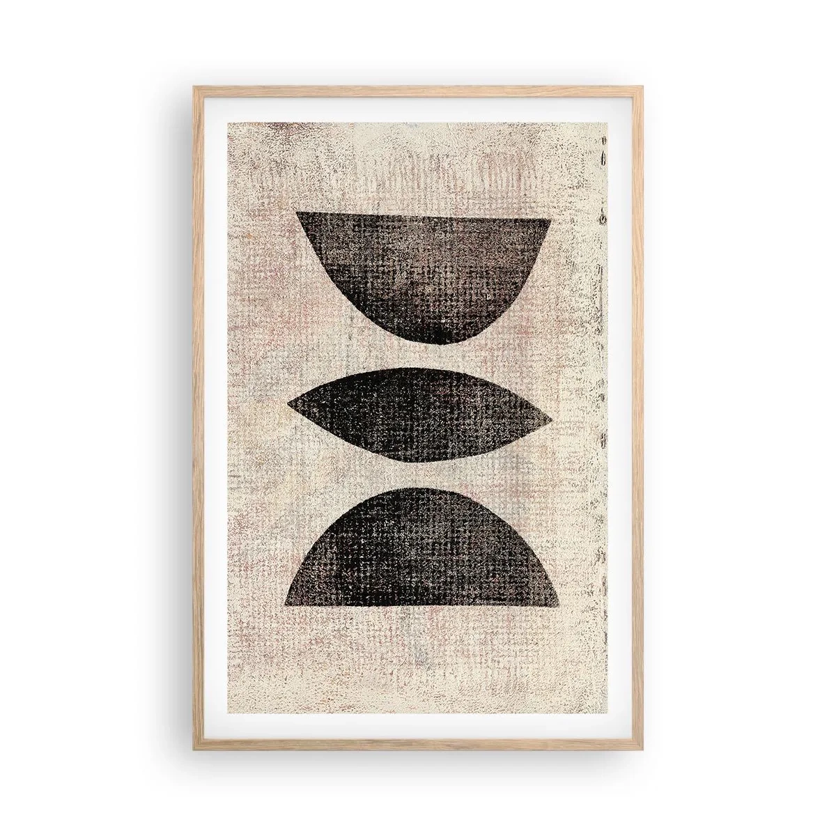 Poster in cornice rovere chiaro - Astrazione etnica - 61x91 cm