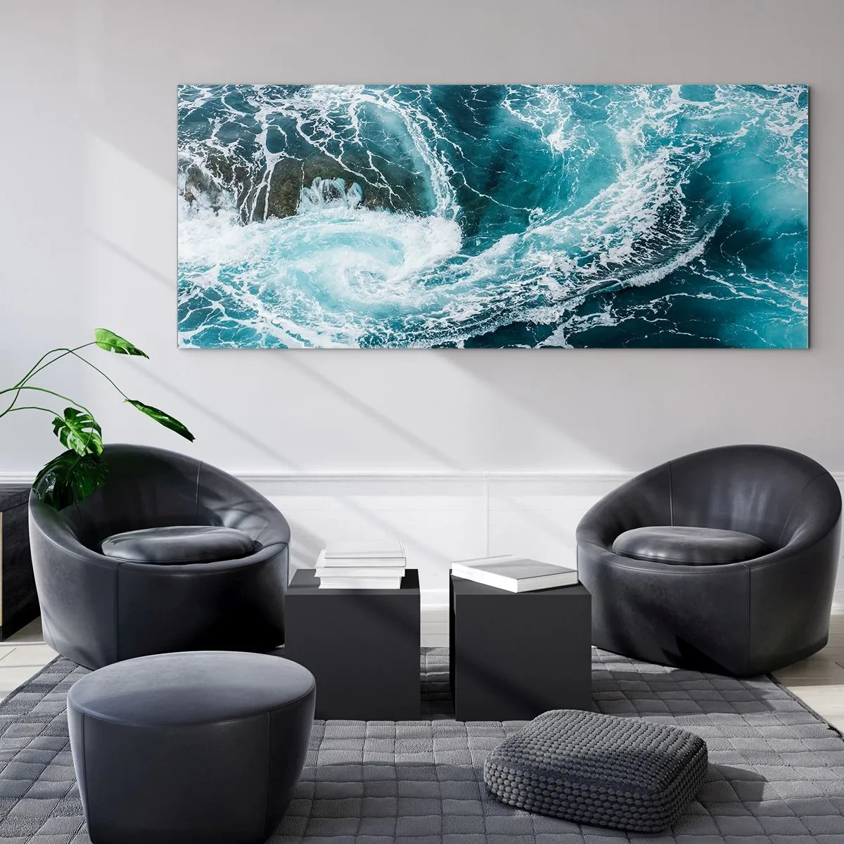 Quadro su vetro - La porta verso il centro della Terra - 90x30 cm