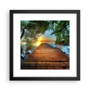 Poster in cornice nera - Non avere fretta, siediti - 30x30 cm