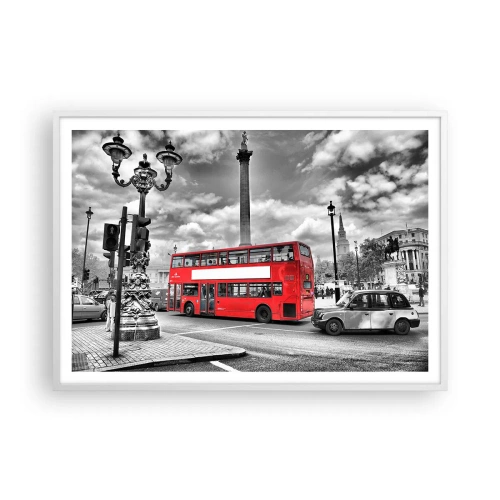 Poster in cornice bianca - Il vero flusso sanguigno della città - 100x70 cm