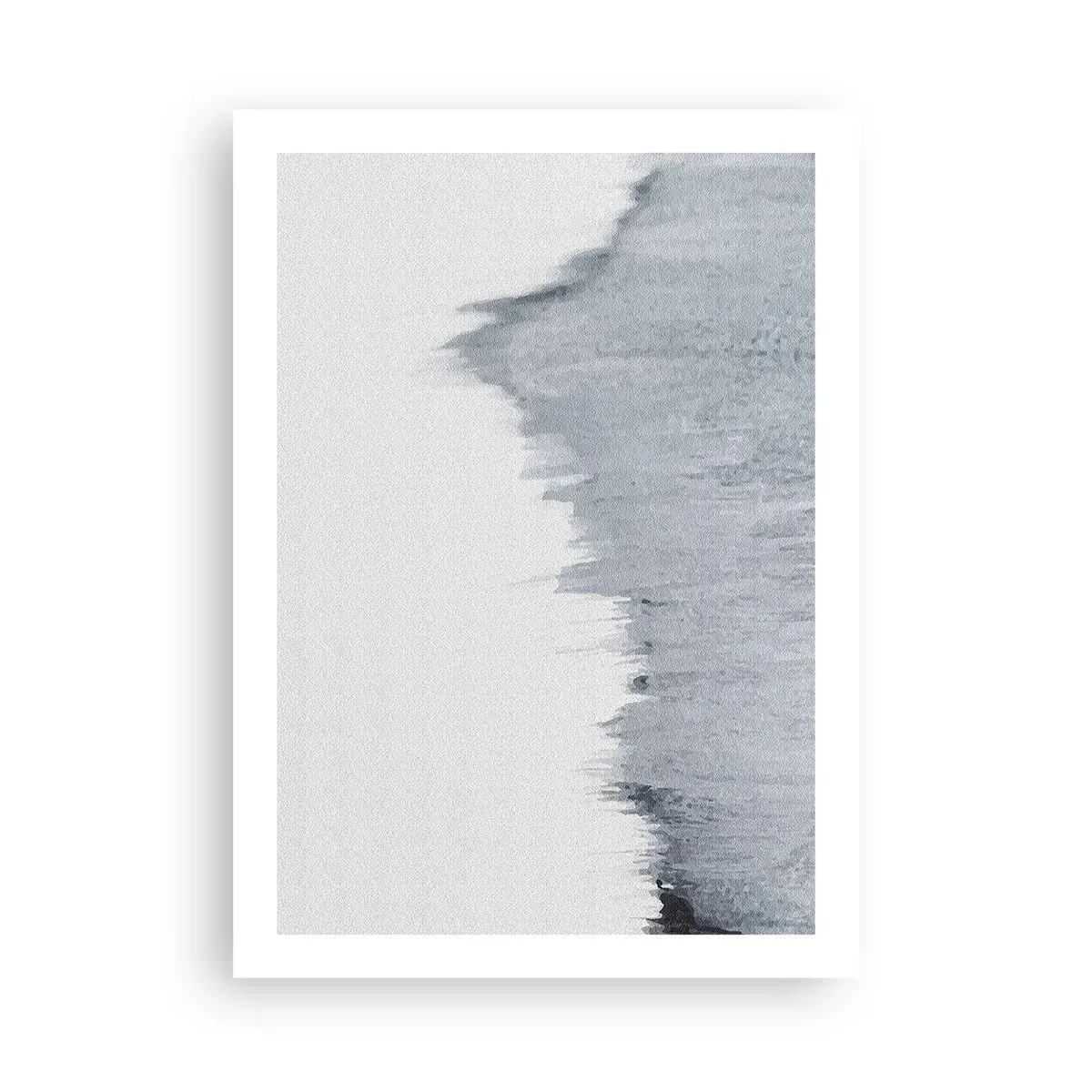 Poster - Una composizione astratta in tonalità di grigio con pennellate dinamiche. - 50x70cm - Iscrizione misteriosa - Decorazione murale moderna per soggiorno e camera da letto ARTTOR