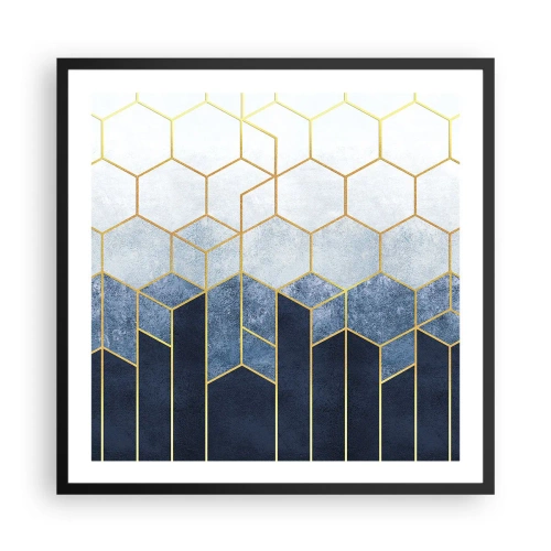 Poster in cornice nera - Composizione a ritmo sincopato - 60x60 cm