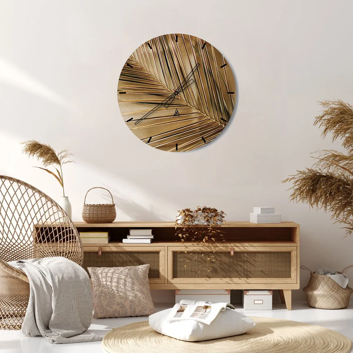 Orologio da parete - Orologio in Vetro - Colonnato naturale - 40x40 cm