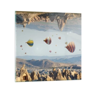 Quadro su vetro - Qui tutto è possibile - 60x60 cm