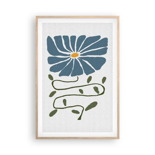 Poster in cornice rovere chiaro - Il ramo del fiore - 61x91 cm