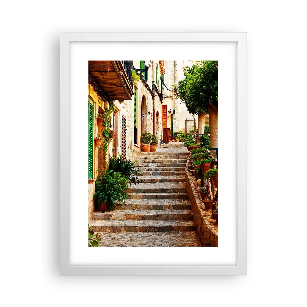 Poster in cornice bianca - Il fascino delle vacanze spagnole - 30x40 cm