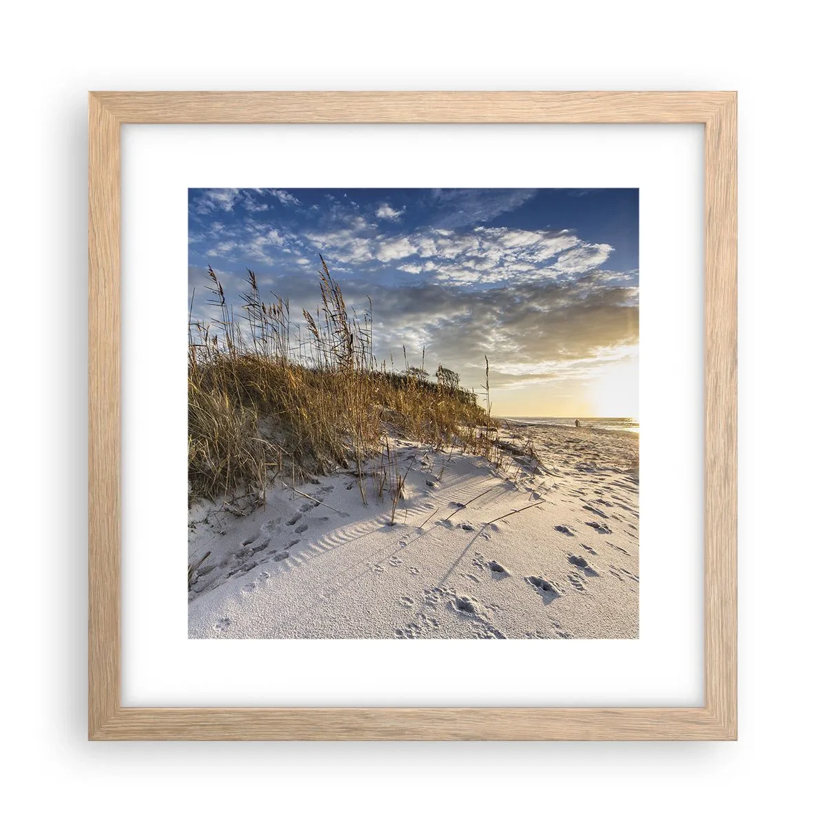 Poster in cornice rovere chiaro - Invito a passeggiare - 30x30 cm