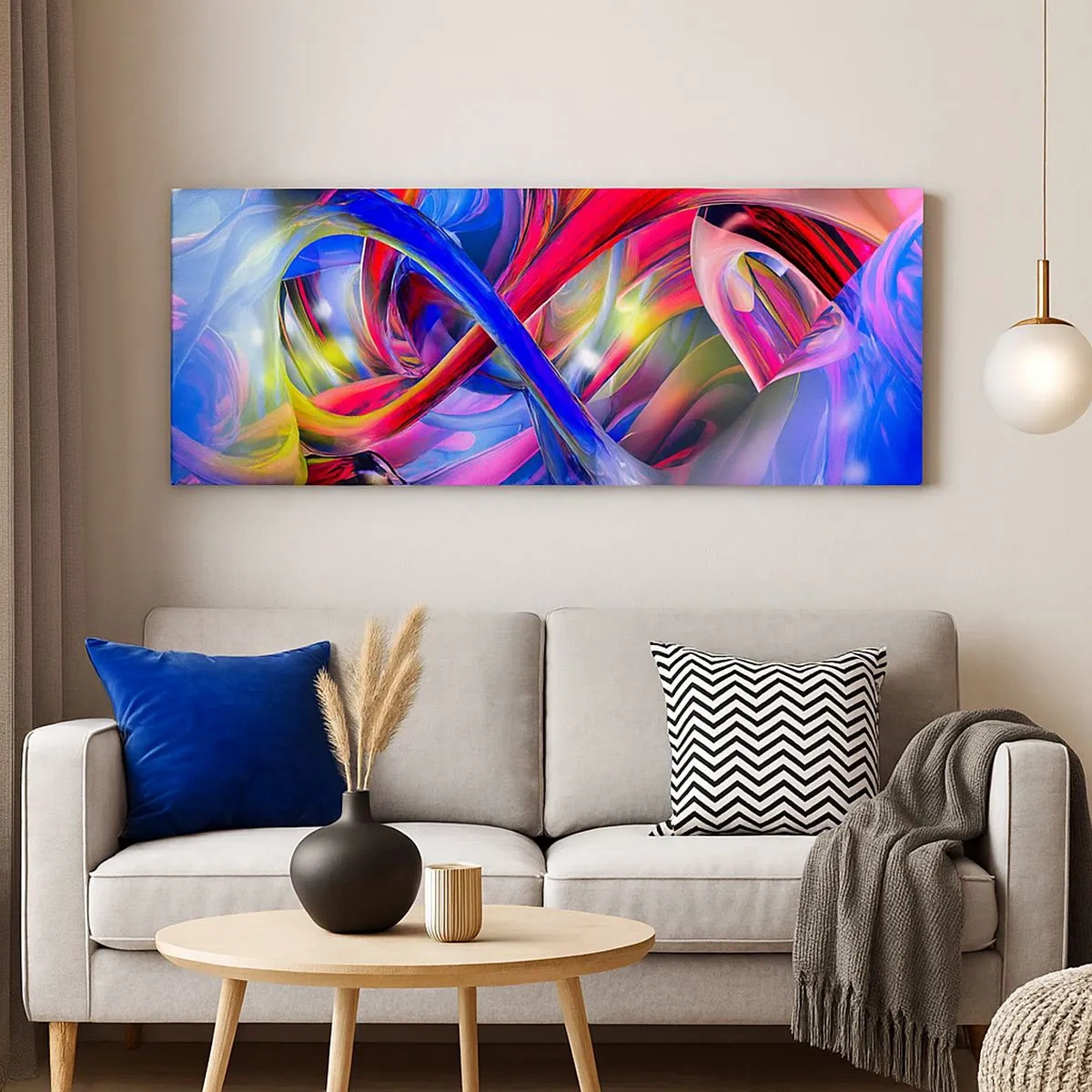Quadro su tela - Stampe su Tela - La danza dei colori - 100x40 cm