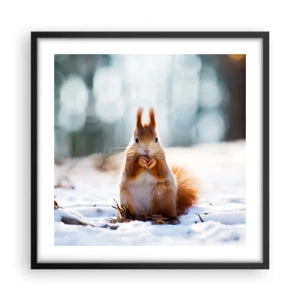 Poster in cornice nera - Che cosa guardi? - 50x50 cm