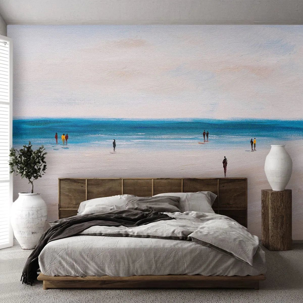 Fotomurali Premium Canvas - Un bisogno naturale - Spiaggia, Persone, Minimalismo - 250x175 cm