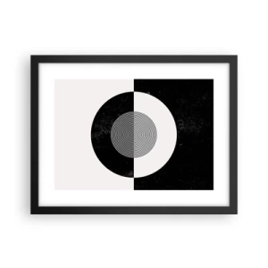 Poster in cornice nera - Armonia in bianco e nero - 40x30 cm