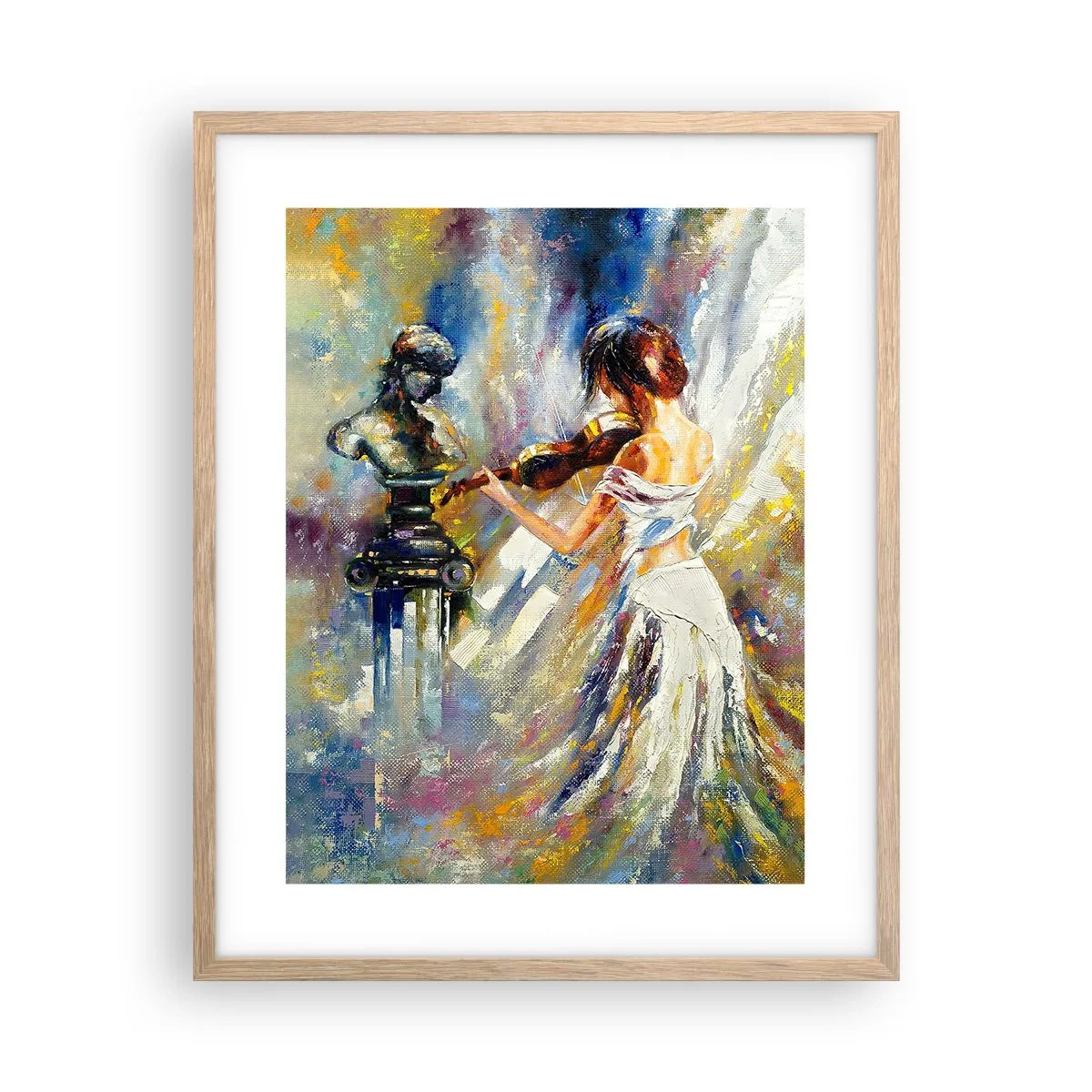 Poster in cornice rovere chiaro - Ravvivare con il sentimento - 40x50 cm