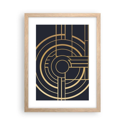 Poster in cornice rovere chiaro - Il giro delle cose - 30x40 cm