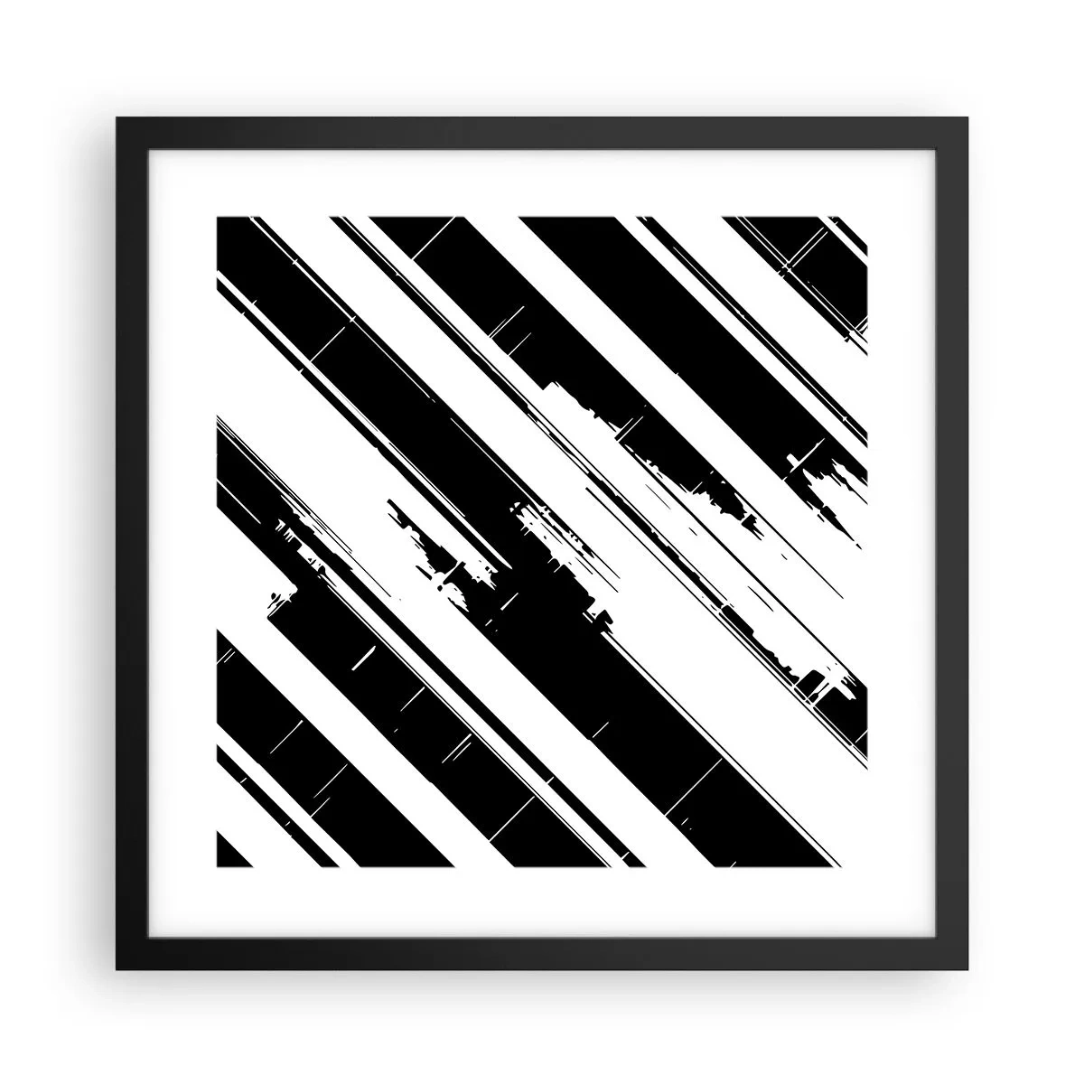 Poster in cornice nera - Composizione intensa e dinamica - 40x40 cm